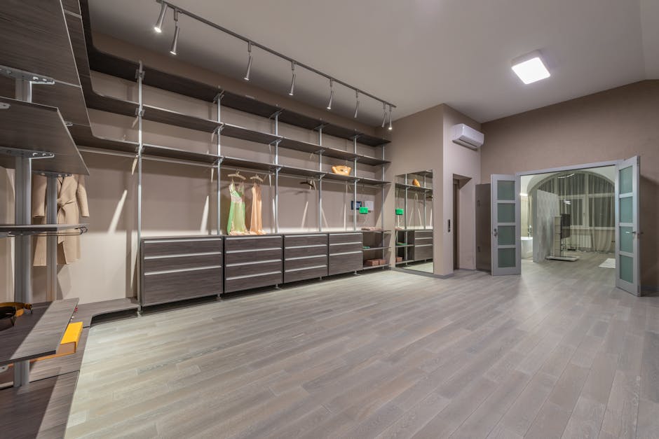 Spacious luxury custom closet interior